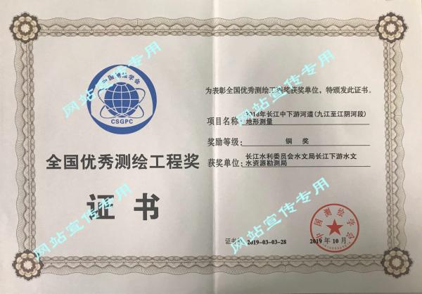 2019年全国优秀测绘工程奖证书 (单位).jpg